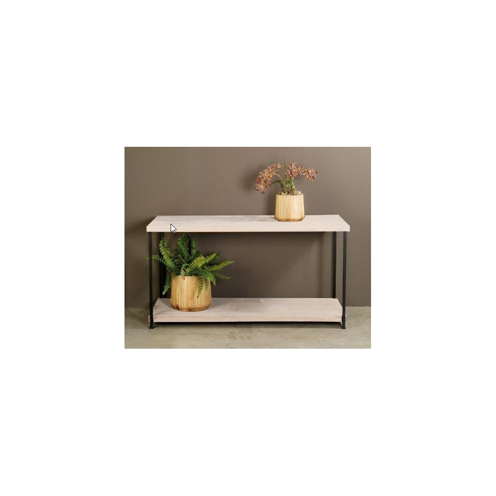 CONSOLE TAVOLO SBIANCATO 153X60 H80